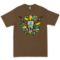 Cacao bull skull gemstone cactus leopard sunflower Premium Tee - Artiststas