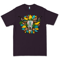 Plum bull skull gemstone cactus leopard sunflower Premium Tee - Artiststas