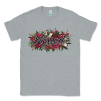 Heather Grey blessed Classic Tee - NancyCooperArtShop