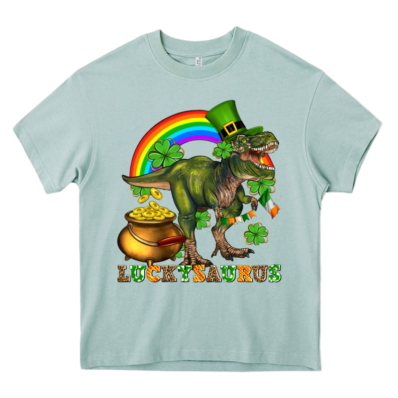 Luckysaurus And St Patricks Heavy Core Tee by AdoDesignShop | Teevron