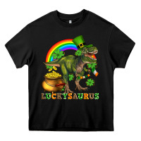Black luckysaurus and st patricks Heavy Core Tee - AdoDesignShop