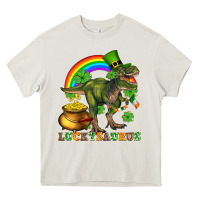 Cream luckysaurus and st patricks Heavy Core Tee - AdoDesignShop
