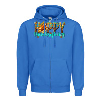 True Royal Happy Thanksgiving with Turkey Zipper Hoodie - texasbilliewilder