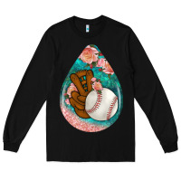 Black baseball and western roses teardrop  3 Long Sleeve Tee - BundleAndBundleShop