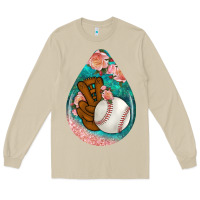 Mushroom baseball and western roses teardrop  3 Long Sleeve Tee - BundleAndBundleShop