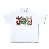 White joy with dog paw Urban Heavy Tee - MaliasSmallBusiness