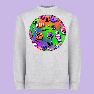 Halloween Round Earrings 4 Heavyweight Sweatshirt Designed By Bundleandbundleshop