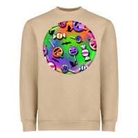Mushroom halloween round earrings 4 Heavyweight Sweatshirt - BundleAndBundleShop