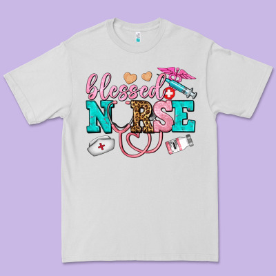 Blessed Nurse Premium Tee Designed By Adodesignshop