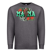 Charcoal Heather Mama rock lightning bolt Mother's Day Premium Sweatshirt - CowGirlArtShop