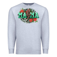 Heather Grey Mama rock lightning bolt Mother's Day Premium Sweatshirt - CowGirlArtShop