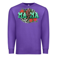 Purple Mama rock lightning bolt Mother's Day Premium Sweatshirt - CowGirlArtShop