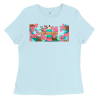 Baby Blue teacher floral pencil libbey glass Ladies Tee - BundleAndBundleShop