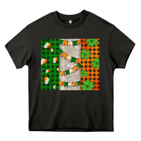 Asphalt irish flag with shamrocks and heart Heavy Core Tee - AdoDesignShop