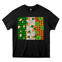 Black irish flag with shamrocks and heart Heavy Core Tee - AdoDesignShop