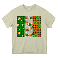 Mossy irish flag with shamrocks and heart Heavy Core Tee - AdoDesignShop
