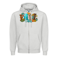 Dove Grey Fall Vibes Zipper Hoodie - texasbilliewilder