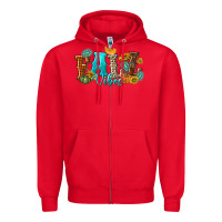 Red Fall Vibes Zipper Hoodie - texasbilliewilder