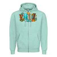 Seafoam Fall Vibes Zipper Hoodie - texasbilliewilder