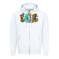 White Fall Vibes Zipper Hoodie - texasbilliewilder