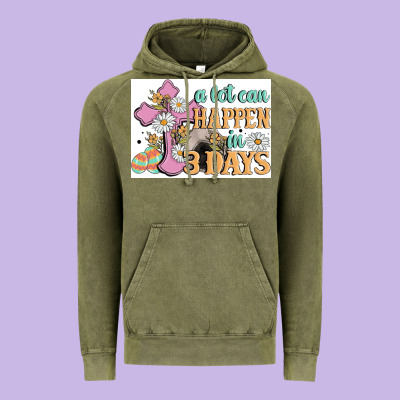 A Lot Can Happen In 3 Days Vintage Hoodie Designed By Maliassmallbusiness