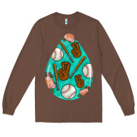 Chestnut baseball and western roses teardrop  5 Long Sleeve Tee - BundleAndBundleShop