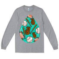 Heather Grey baseball and western roses teardrop  5 Long Sleeve Tee - BundleAndBundleShop