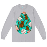 Moon Dust baseball and western roses teardrop  5 Long Sleeve Tee - BundleAndBundleShop