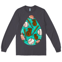 Smoke baseball and western roses teardrop  5 Long Sleeve Tee - BundleAndBundleShop