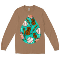 Toasted Coconut baseball and western roses teardrop  5 Long Sleeve Tee - BundleAndBundleShop