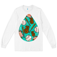 White baseball and western roses teardrop  5 Long Sleeve Tee - BundleAndBundleShop