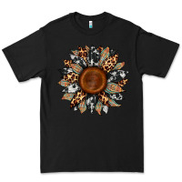 Black cowhide leopard aztec sunflower Premium Tee - Artiststas