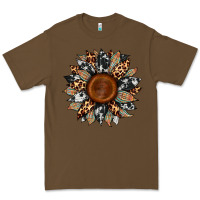 Cacao cowhide leopard aztec sunflower Premium Tee - Artiststas