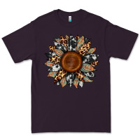 Plum cowhide leopard aztec sunflower Premium Tee - Artiststas