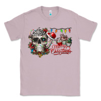 Lilac Merry Christmas  skull Classic Tee - CowhideDigitalArt