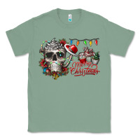 Sage Merry Christmas  skull Classic Tee - CowhideDigitalArt
