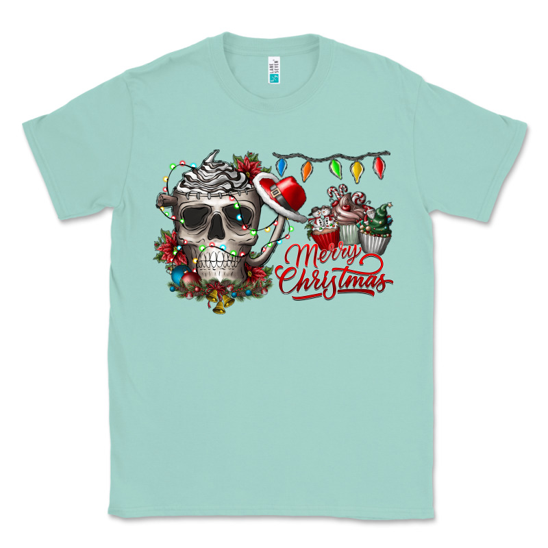 Merry Christmas  Skull Classic Tee by CowhideDigitalArt | Teevron