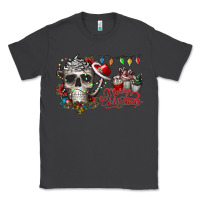 Smoke Merry Christmas  skull Classic Tee - CowhideDigitalArt