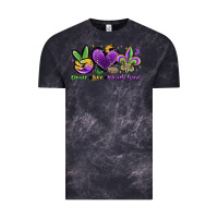 Cloud Black peace love mardi gras Vintage Tee - MaliasSmallBusiness