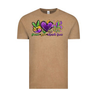 Vintage Coffee peace love mardi gras Vintage Tee - MaliasSmallBusiness