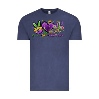 Vintage Denim peace love mardi gras Vintage Tee - MaliasSmallBusiness