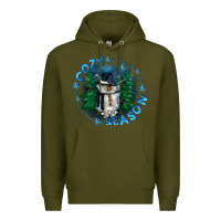 Army Green cozy season Premium Hoodie - CowGirlArtShop