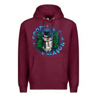 Burgundy cozy season Premium Hoodie - CowGirlArtShop