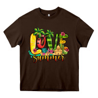 Chocolate Brown love summer Heavy Core Tee - Jasminsmagicworld