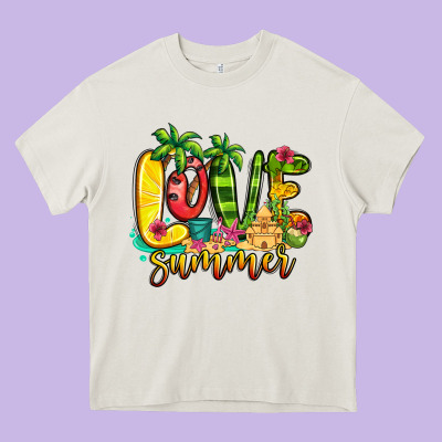 Love Summer Heavy Core Tee Designed By Jasminsmagicworld
