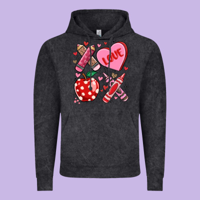 Valentine Xoxo Teacher Vintage Hoodie Designed By Maliassmallbusiness