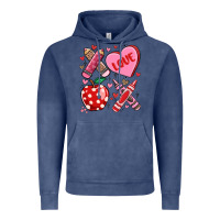 Vintage Denim valentine xoxo teacher Vintage Hoodie - MaliasSmallBusiness