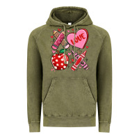 Vintage Olive valentine xoxo teacher Vintage Hoodie - MaliasSmallBusiness