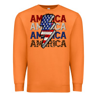 Carrot America with lightning bold Premium Sweatshirt - CowGirlArtShop