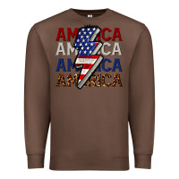Chestnut America with lightning bold Premium Sweatshirt - CowGirlArtShop